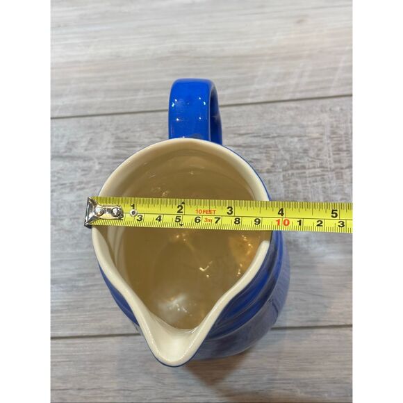 Vintage Blue Oxford Stoneware Pitcher - Picture 8 of 10